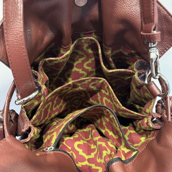 Oryany Tote Purse Leather Wine Bag Tassel Shoulder Crossbody Convertible Strap - Picture 8 of 14